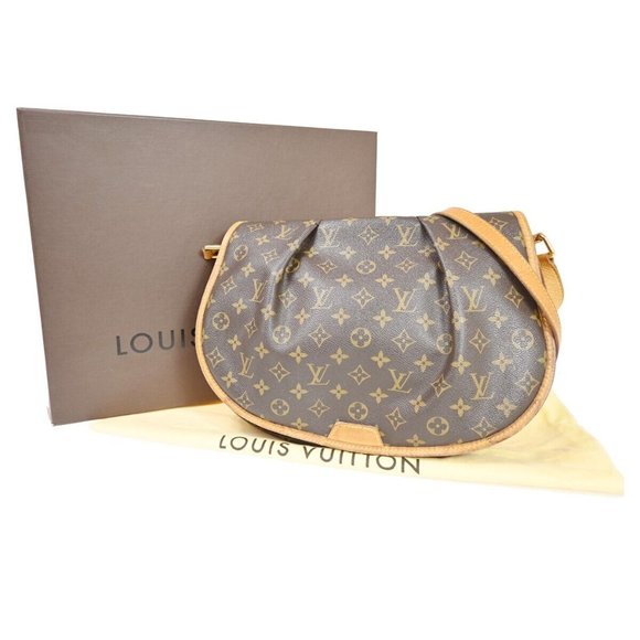 LOUIS VUITTON Menilmontant MM Shoulder Bag Monogram Leather BN M40473 15FA020 - Picture 1 of 16